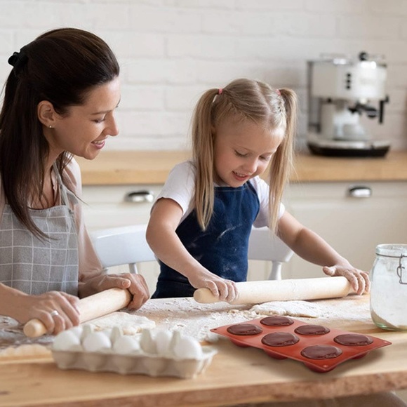 2PCS Large 6 Holes Semi Sphere Silicone Mold for Making Hot Chocolate Bomb - Picture 5 of 8